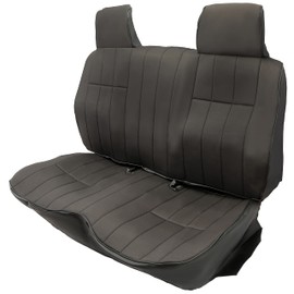 KUAFU Black Bench Seat Cover Compatible with 1987 1988 1989 1990 1991 1992 1993 Toyota SR5 / DLX Extended/Base Standard Cab Base Cab & Chassis 2 Door Pick-up Truck Solid Bench with Headrest