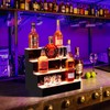 GarveeTech LED Lighted Liquor Bottle Display, 4-Step 16 Inch Lighted