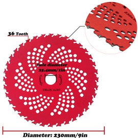IRmm 9" x 36 Teeth Carbide Tipped Brush Cutter Blades & 10" x 3 Teeth Weed Eater Blades for Brush Cutter, Trimmer, Weed Eater
