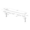 Yamazaki 1577 Tower Table Clamp Hook, Black, Steel, Minimalist, 30.5