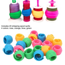 20Pcs Thread Spool Savers Spool Huggers, Bobbin Holder Clip Thread Buddies Clamps Spool Organizer, Prevent Thread Tails from Unwinding - for Sewing and Embroidery Machine Thread Spools