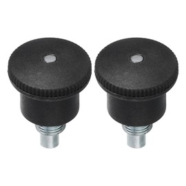 QUARKZMAN Pull Pin Spring Button Replacement Parts M10 Adjustment Fitness Pull Pin Button for Home Training Bicycle Black Pack of 2