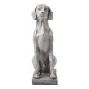 Glitzhome GH20382 Labrador Retriever Dog Statue on Rectangular Base Garden