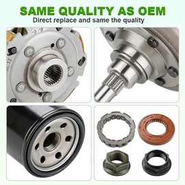 JDMON Wet Clutch Kit Compatible with Hisun ATV UTV 500 700, Replacement for Menards Yardsport YS500, YS700, Massimo, Supermach, Bennche Bighorn, Qlink Front Runner, Replacement for 21230-004-0000