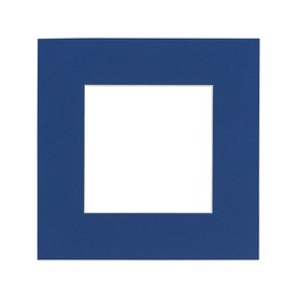 CountryArtHouse Bottle Blue Acid Free 8x8 Square Picture Frame Mat with White Core Bevel Cut for 4x4 Pictures - Fits 8x8 Frame - Pack of 1 Matboard