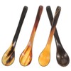 IMIKEYA Set of 4 Horn Egg Spoons Drinks Stirring Spoon
