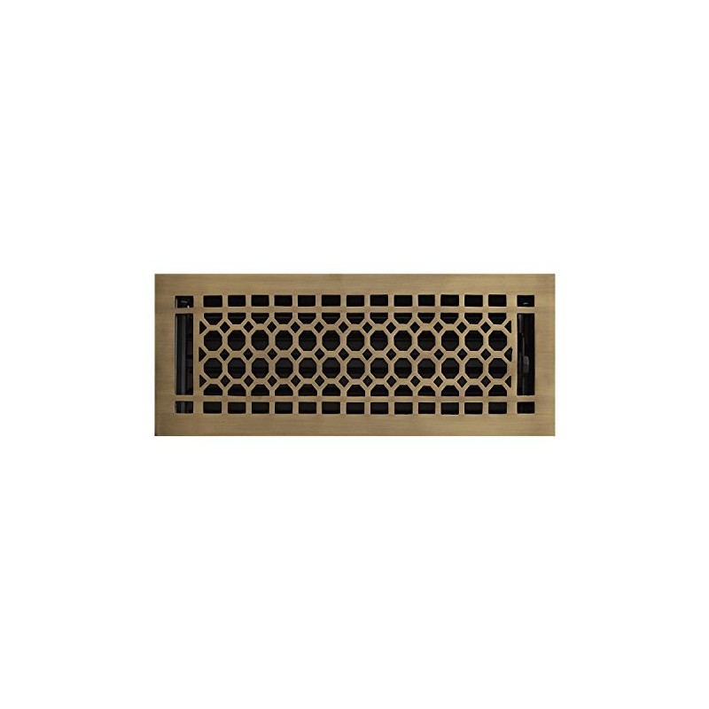 Naiture 2-1/4" x 12" Brass Floor Register Honeycomb Style in
