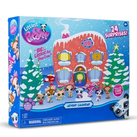 Bandai - Littlest Pet Shop - Advent Calendar of the Pet Shop - 8 Pet Shop and 16 Accessories - 24 Day Christmas Calendar - Mini Animal Figures to Collect - Toy for Children from 4 Years - BF00609
