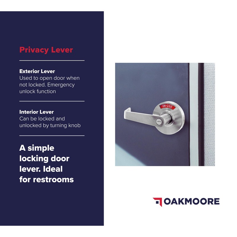 OAKMOORE Commercial Bathroom Door Handle with Indicator Lock | Privacy