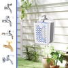 DANHMAO Expandable Garden Hose Holder Self Draining Hose Storage Organizer