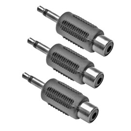 ZJKJHJY 3.5mm Male to RCA Female Audio Adapter, 3-Pack, 21mm Length, Stereo Connector