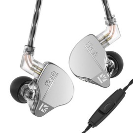 keephifi Kbear IEM Flash IEM Headphones 1BA + 1DD Headphones HiFi In-Ear Monitor, In-Ear Monitor with CNC Lid, Dynamic Driver 10 mm, Removable Cable (Grey, with Micro)