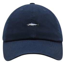 JPAK Sardines Premium Dad Hat Embroidered Cotton Baseball Cap Bait Fishing Navy
