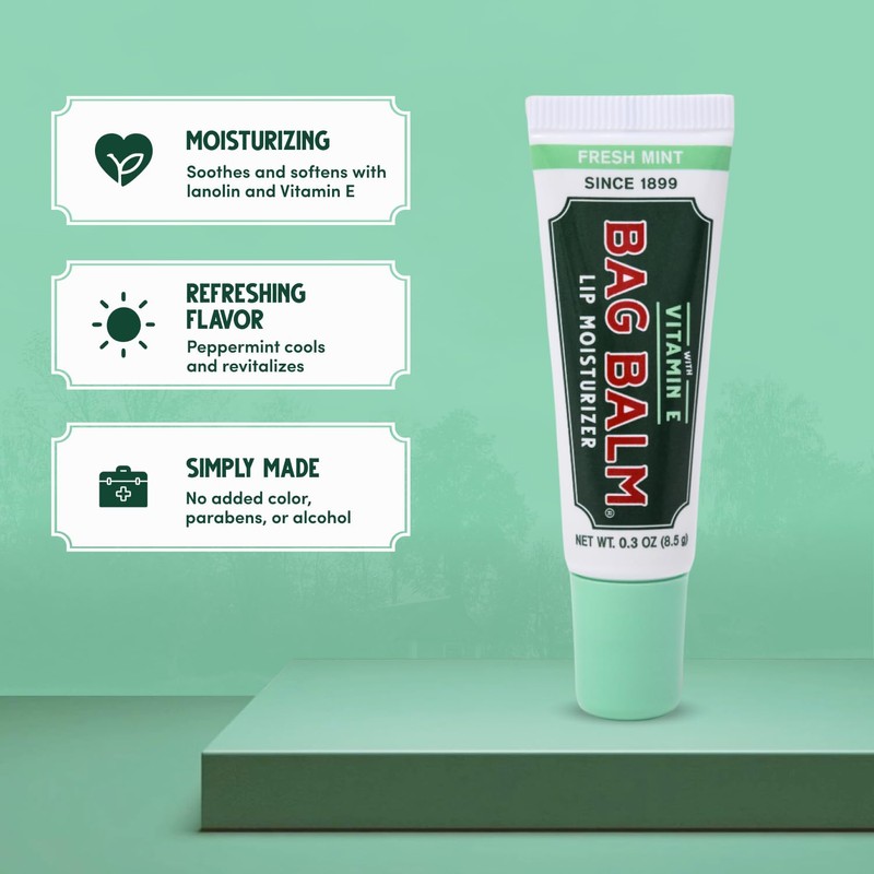 Vermont's Original Bag Balm Fragrance Free Lip Balm with Vitamin