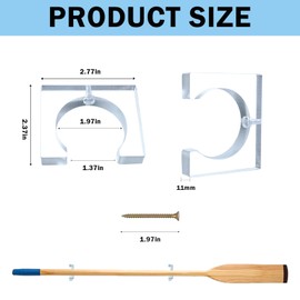 CIDUAM Kayak Paddle Holder, Kayak Oar Holder to Keeper Hanging Oar for Wall Decor, Paddle Storage Rack, Wooden Board Accessories for Sup Canoe Dragon Boat Paddles