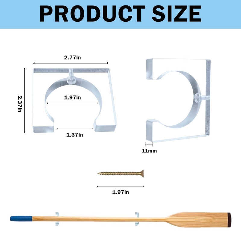CIDUAM Kayak Paddle Holder, Kayak Oar Holder to Keeper Hanging
