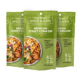 Savory Spice Mexican Street Corn Dip 3-Count Spice & Easy Meal Starter Spice Mix | Elote Seasoning & Corn Dip Mix Packet (3-Count Pack)
