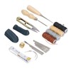 28Pcs Leather Working Tools Durable 2Pcs Awl 4Pcs Wax Threads