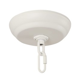 Giluta 5" Standard Light Canopy Kit with Maximum Fixture Weight of 40 Pounds Metal Ceiling Plate for Chandelier Pendant Lighting Flower Basket or DIY Projects, White