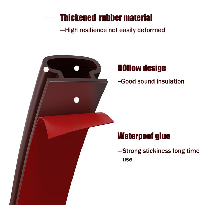 Weather Stripping Door Seal Strip，Extra Thick Door/Windows Rubber Weather Seal