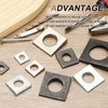 PATIKIL 4pcs Beveled Square Washers, M16x35mm Square Beveled Washers Bearing