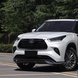 Karmoxs Front Grill Bumper Grille Trim Fit for Toyota Highlander 2020 2021 2022 2023 2024 Mesh Grill Glossy Black