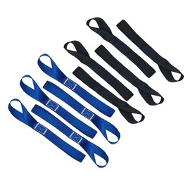 SHULLIN 10 Pcs Motorcycle Tie Down Straps for Motorcycle Transport with Soft Loops for Motorcycle Transport (Blue)