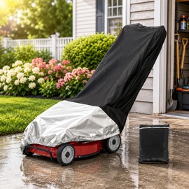 Waterproof Lawn Mower Cover for Outdoor Storage – 210D Polyester Oxford Universal Cover with Drawstring & UV Protection