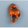 HANDMADE BOXWOOD OJIME BEAD - HORSE