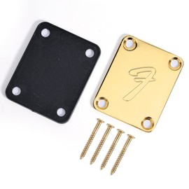 elegantstunning Electric Guitar Neck Plates Vintage-Style Guitar Protector with Screws Fits Most Guitars Basses Gold