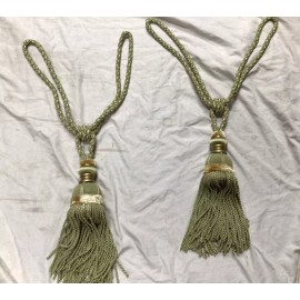 RB03 Window Curtain Tie Backs Holdbacks Rope Tiebacks Tassel 27 Inch Pack of Two