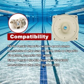 Emeland 356071Z Seal Plate Compatible with Pentair Superflo VST Superflo VS and SuperMax Variable Speed Pumps