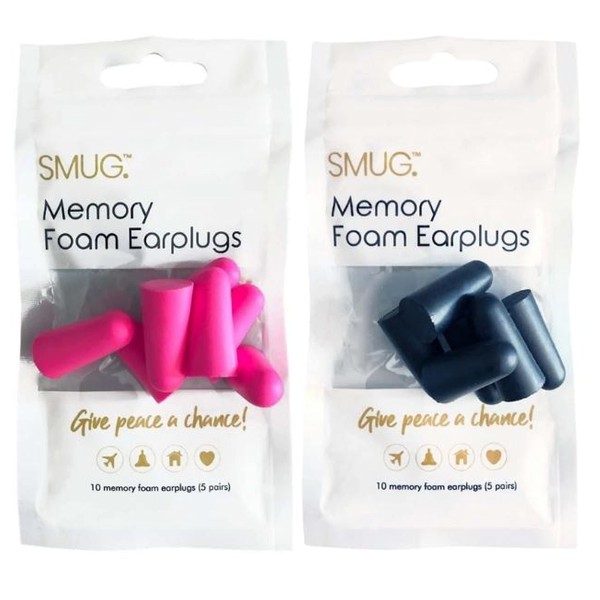 SMUG Foam Ear Plugs | 20 Pack Soft Foam Ear