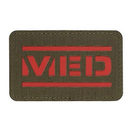 M-Tac Morale Patch Medic Tactical Patches Military Hook Fasteners MED Badge First Aid Patches Medical Tactical Fastener EMT, EMS, EDC Patch Hook-Fastener Backing (Olive - Red)