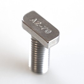 NAKA Hammer Head Screw Set Including Nut M10 Photovoltaic Aluminium Profile A2-70, Stainless Steel Screw Fixing of Solar Panel Bracket, Half Screw PV Module Bracket Mounting Rail 28/15 30 mm Pack of