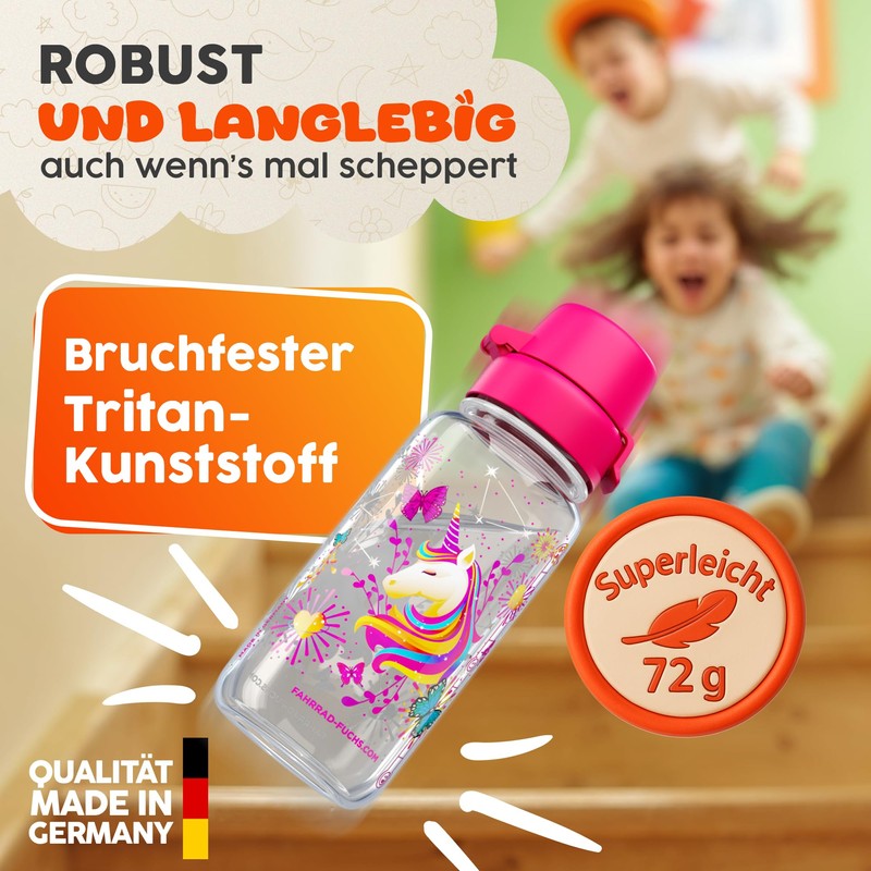 Zauberbande Drinking Bottle for Children - Unicorn - 400 ml,