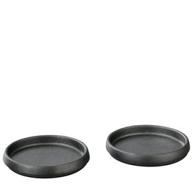 Zassenhaus Mill Coasters Set of 2 Cast Iron | For Mills up to 7 cm Diameter | Coasters for Salt and Pepper Mills | Easy Collection of Salt and Pepper Leftovers