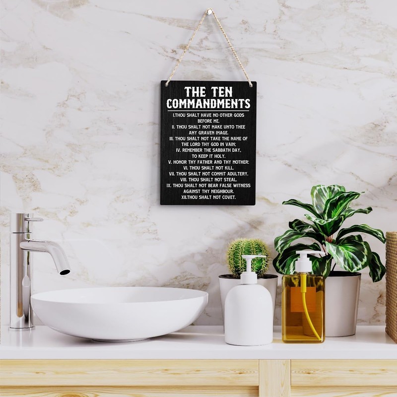 Bellowdeer Inspirational Bible Verses Ten Commandments Wall Decor Christian 10