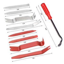 Auto Trim Removal Tool Kit, Wetado 17 Pcs Auto Car Trim Tool Set Plastic Pry Tool Kit for Car, Clip, Audio, Dashboards, Door Panel Window Molding Fastener Remover Tool Kit