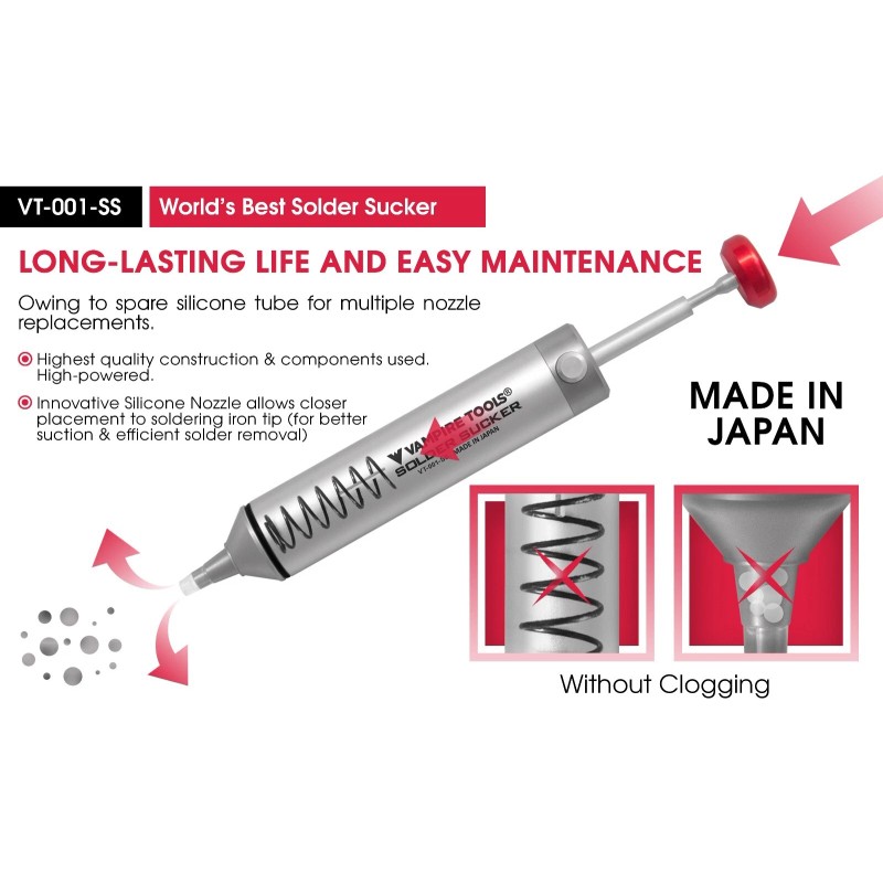 VamPLIERS VT-001-S2TP8 - VamPLIERS 5" Mini Pliers + Solder Sucker
