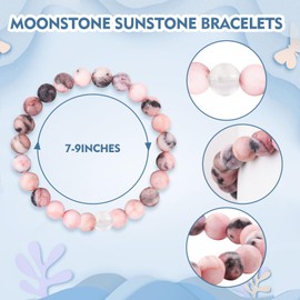 FSSODWT 2PCS Couples Bracelets Set,Matching Bracelets for Couples,Elastic Couples Bracelet,Lover Bracelet Jewelry for Boyfriend Husband Fiance Girlfriend Wife Gift (Black & Pink)