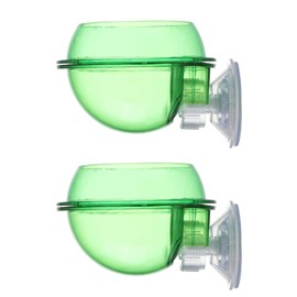 Windspeed Suction Cup Reptile Feeder, Reptile Feeding Food Water Bowl Escape Proof Worm Dish Gecko Feeder Chameleon Bowl, Reptile Ledge Accessories Supplies for Lizard Bearded Dragon, 2 Pack