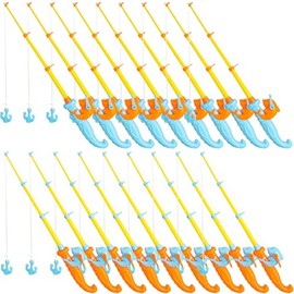 18 Pcs Magnetic Fishing Toy Pole Magnet Fishing Rods Fishing Bath Toy Game Fishing Scalable Rod for Magnetic Fishing Games for Kindergarten Preschool Boys Girls