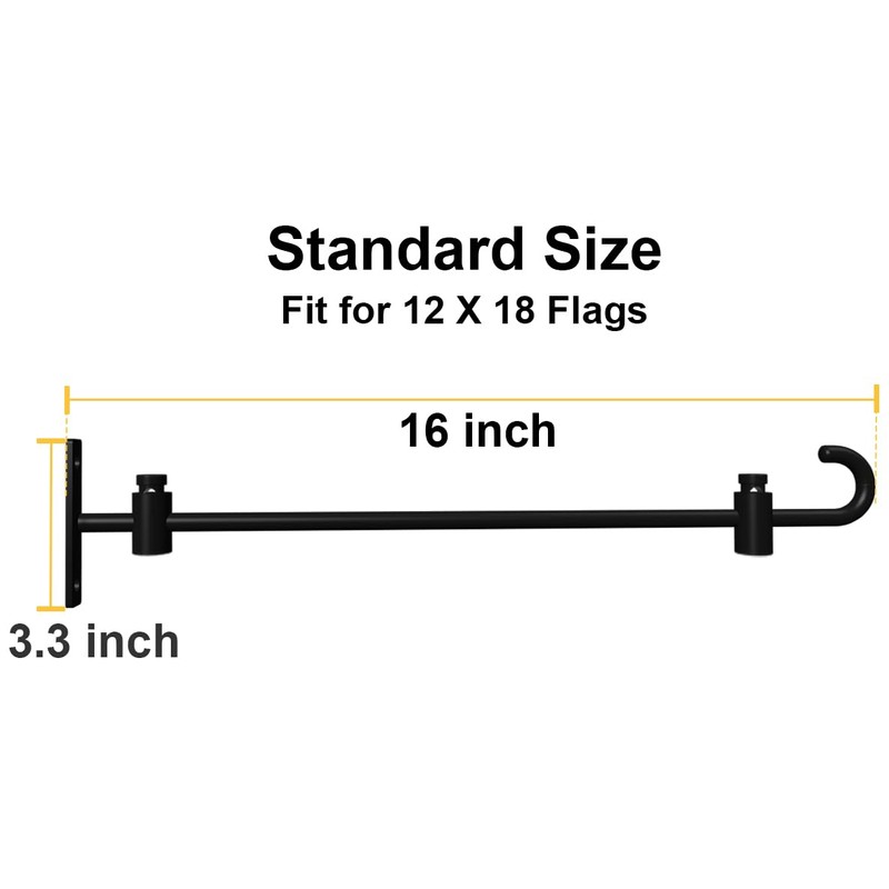 Koutemie Wall Garden Flag Stand Holder Pole with Stoppers for
