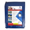 All Purpose Blue Poly Tarp, Waterproof Tarp w/Grommets Every 36",