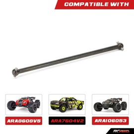 RCAWD Dogbone 135mm for ARRMA 6S, 1/7 Fireteam 6S, Mojave 6S &V2 4X4 BLX, Mojave Roller, 1/8 Katon Roller, Kraton 6S &V5, Talion 6S Upgrades, Drive Shaft Axle Parts for #AR310460 ARAC4033 Black