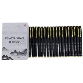 Fengtaiyuan 07P18SS, Gel Ink Roller Ball Pens, Black Ink, Fine Point 0.7mm, Writting Pens, Smooth, 18 Count (Black07P18SS)