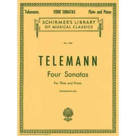 Telemann Four Sonatas for Flute and Piano Sheet Music Book NEW 050261540
