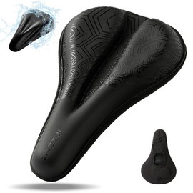 ZHUOXUN Bike Seat Cover Padded with high-Density Foam & Gel, Comfort Waterproof Cycle Seats Cushion Padded Fits for Stationary Bikes, Narrow Bike Seat for Indoor and Outdoor Cycling