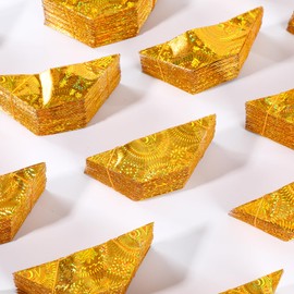 Aimela 1000pcs DIY Laser Ingot Sacrificial Supplies China Qingming High grade Paper Ingot DIY Sacrificial Paper Ingot Ancestor Blessing Supplies Sacrificial Semifinished Products (Laser Gold Ingot)